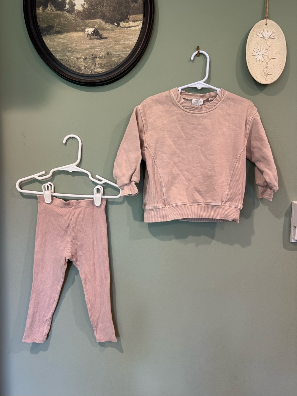 ZARA tan sweatsuit